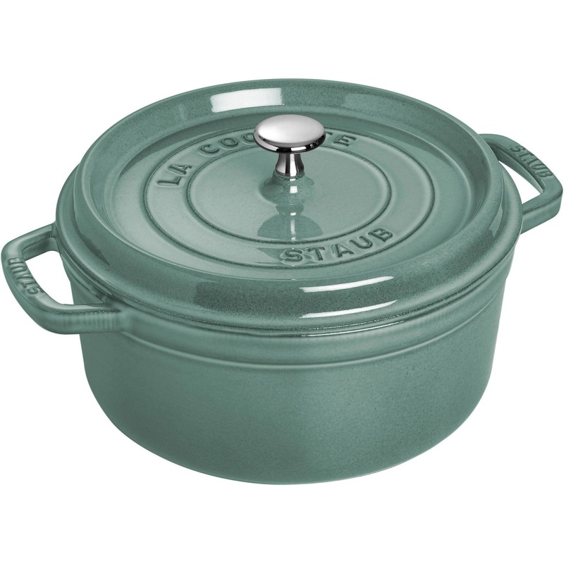 Staub Cocotte 26 cm, rund, Eucalyptus , Gusseisen 5.25l S1023968