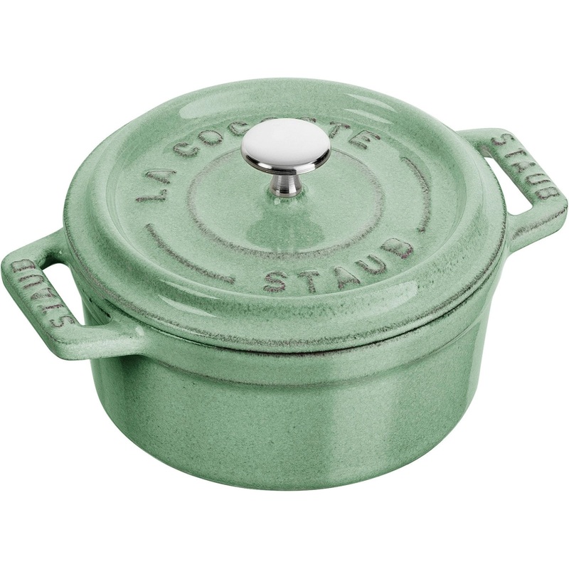 Staub Mini Cocotte 10 cm, rund, Salbei, Gusseisen 0.25l S40508-702-0