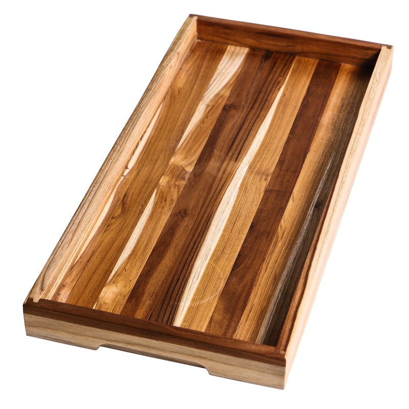 Teak Haus Teak Serviertablett mit Haltegriff, 48x23x3.9 cm TH1302