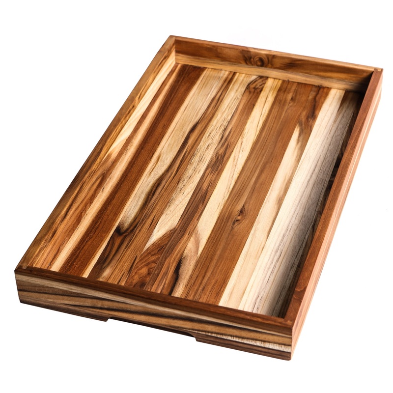 Teak Haus Teak Serviertablett mit Haltegriff, 51x30.5x5 cm TH1303