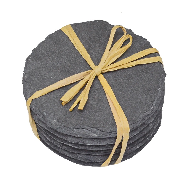 Heidi Cheese Line Zubehr Glasuntersetzer 6er Set aus Schiefer 100mm