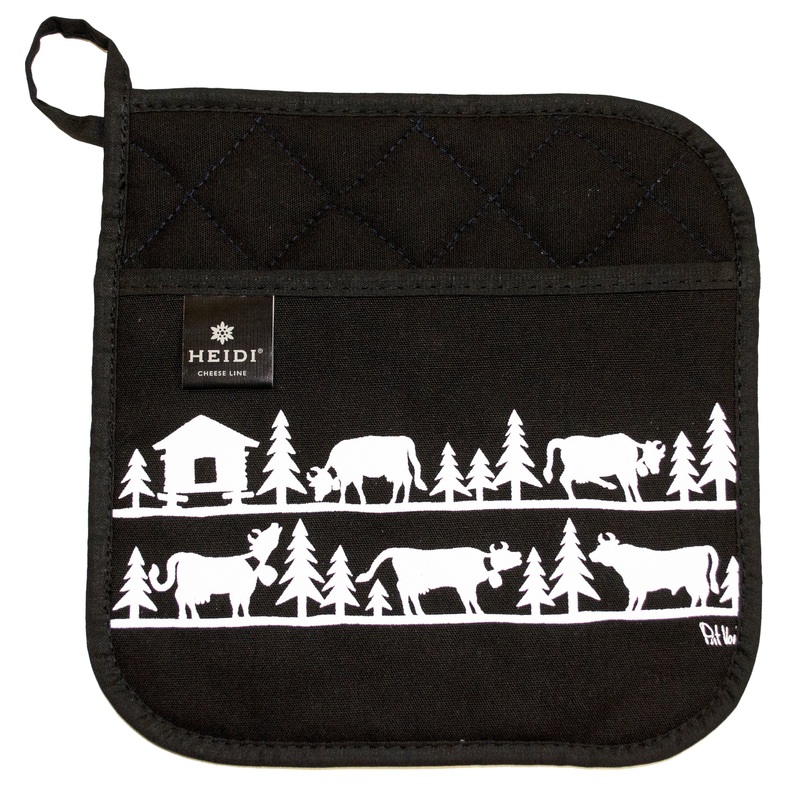 Heidi Cheese Line Zubehr PatvN Topflappen schwarz