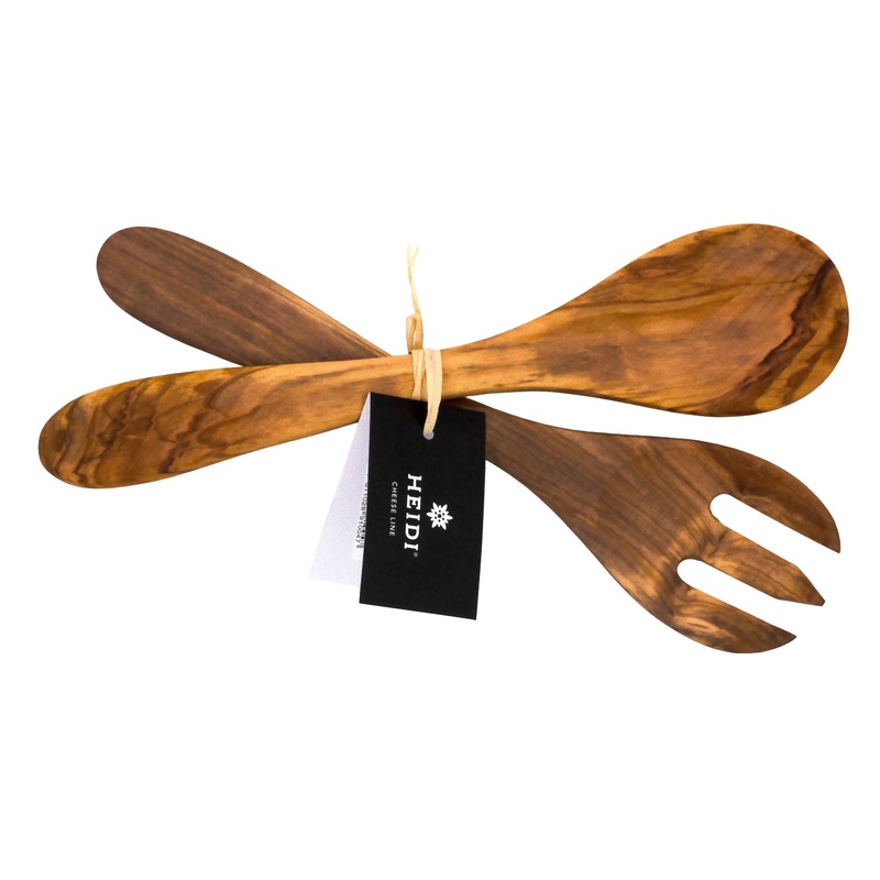 Heidi Cheese Line Zubehr Salatbesteck - 25 cm -Olivenholz