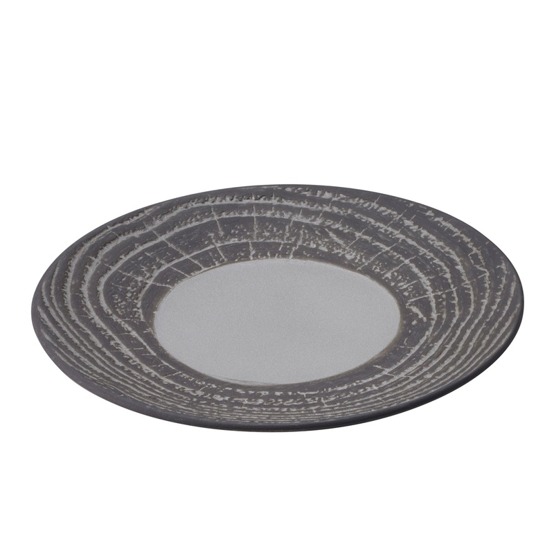 Revol Dessertteller H: 2 cm,  21.5 cm, Pfeffer RE648475