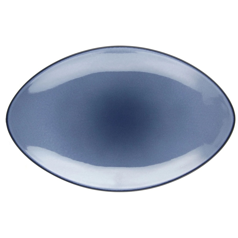 Revol Servierteller Equinoxeoval, 35x22x4 cm, blau RE649556