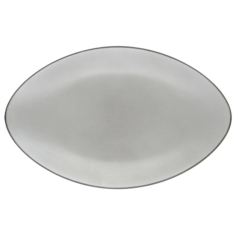 Revol Servierteller Equinoxeoval, 35x22x4 cm, Pfeffer RE649555