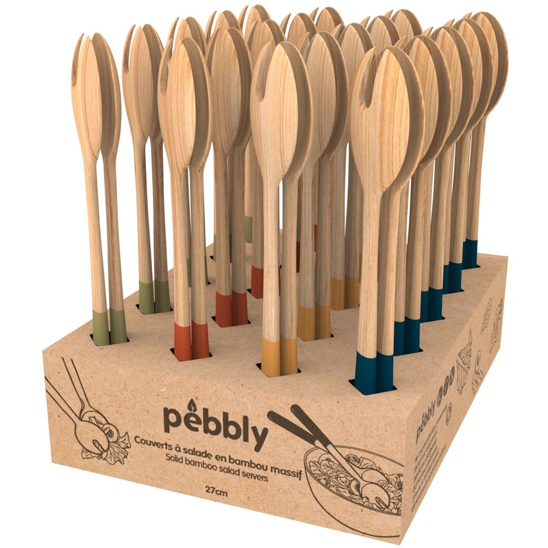 Pebbly Salatbesteck 20 Stk. Pebbly Display, Bambus, Cosy, 27cm NBA194