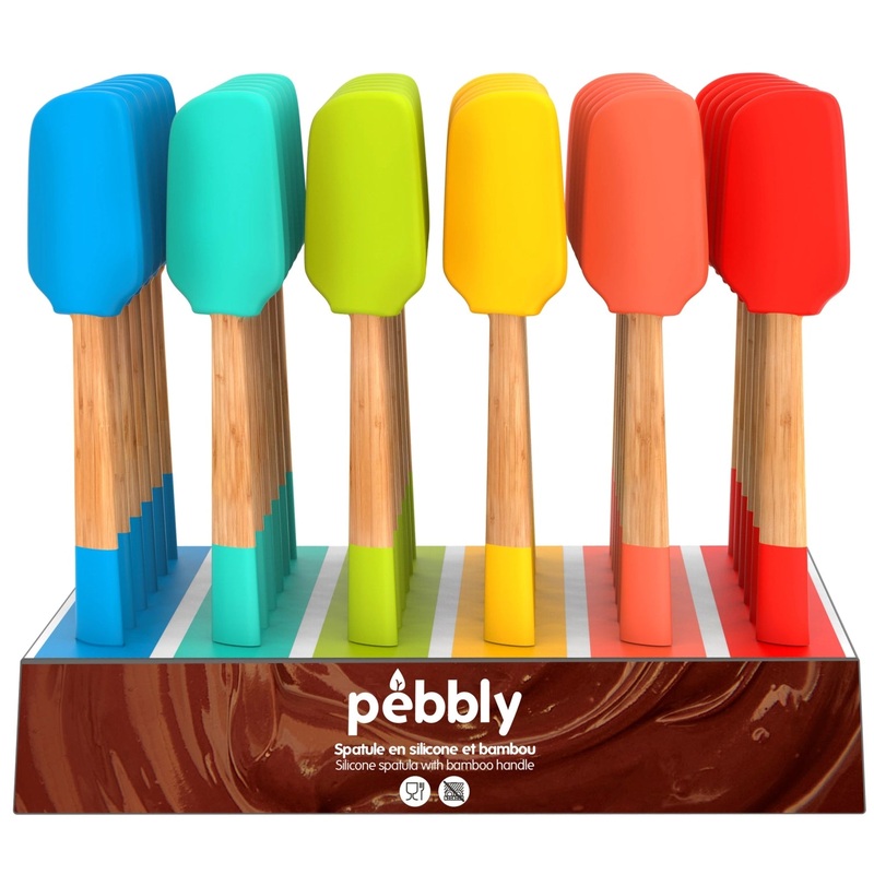 Pebbly Spachtel 18 Stk. Pebbly Display assortiert 25cm NBA088