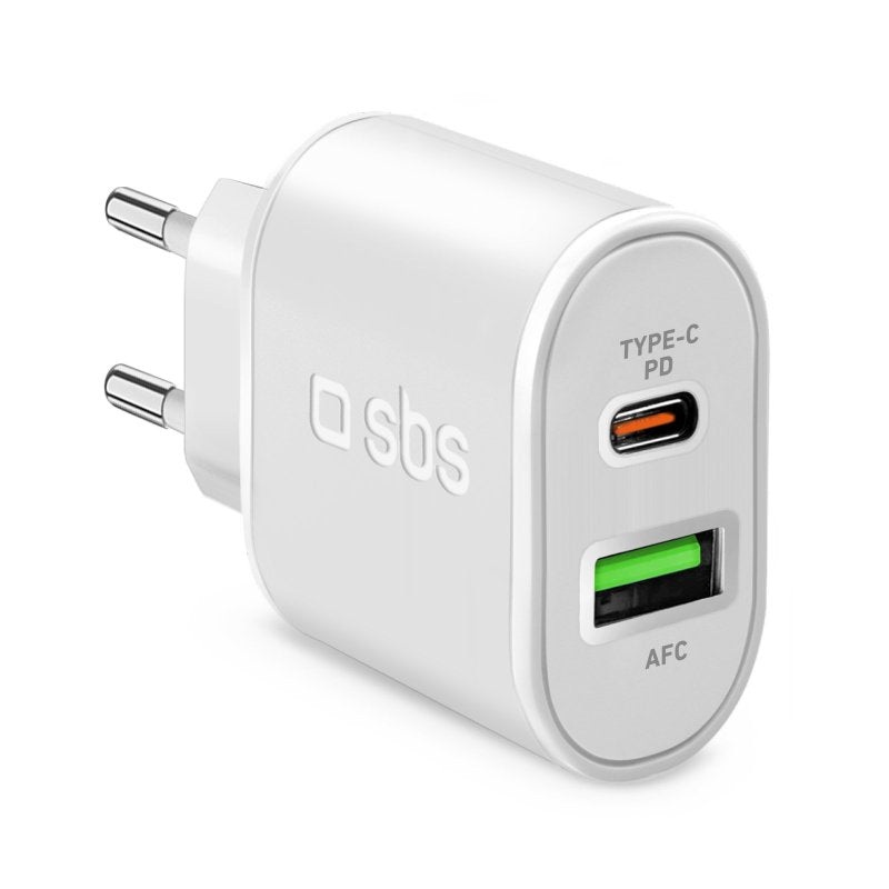 SBS Ladegert 1xUSB-A + 1xUSB-C PD 20W