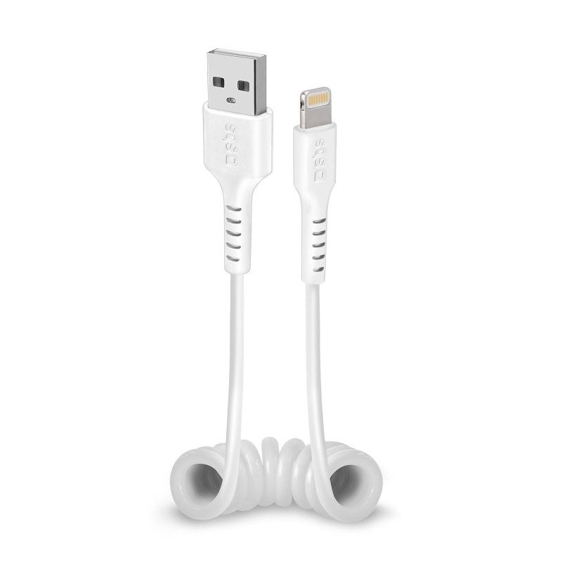 SBS Ladekabel USB  Apple Lightning, weiss