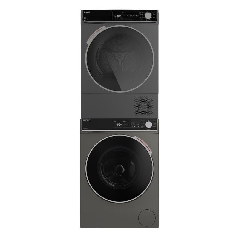 Sharp Waschturm Set 8kg, grau, A/C