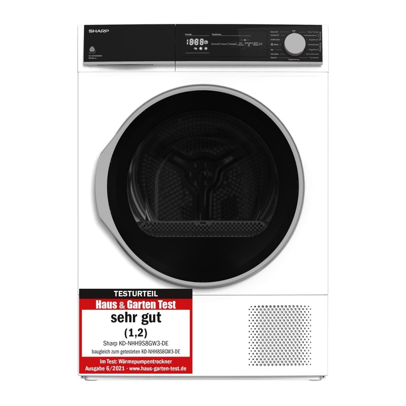 Sharp Wschetrockner 8kg, KD-NHH8S8GW3-CH, C, Directtouch Display