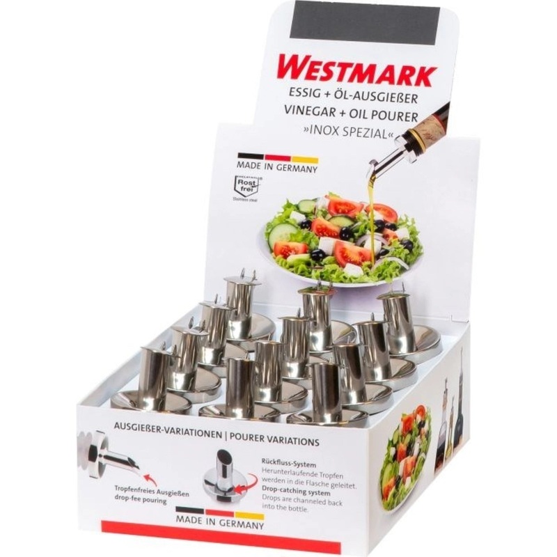 Westmark Oel- und Essigausgiesser Display 12 Stk.N-Kork mit Kppchen 47802610