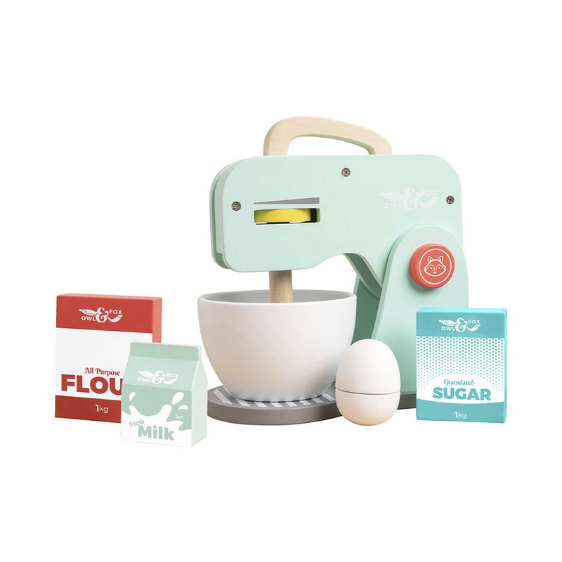 OWL & FOX Kinderzimmer Holz Kchenmaschinen Set FSC