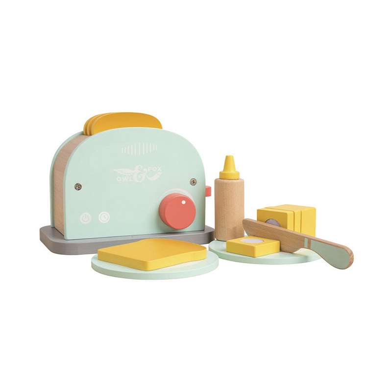 OWL & FOX Kinderzimmer Holz Toaster Set FSC