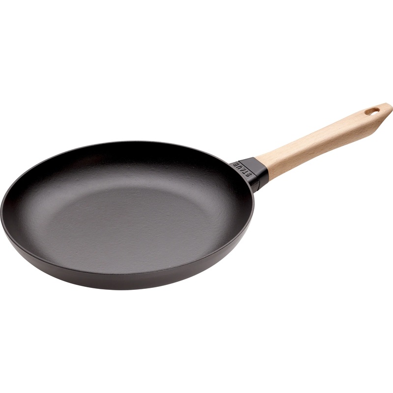 Staub Bratpfanne mit Holzgriff 28cm, Schwarz, Gusseisen 40511-953-0