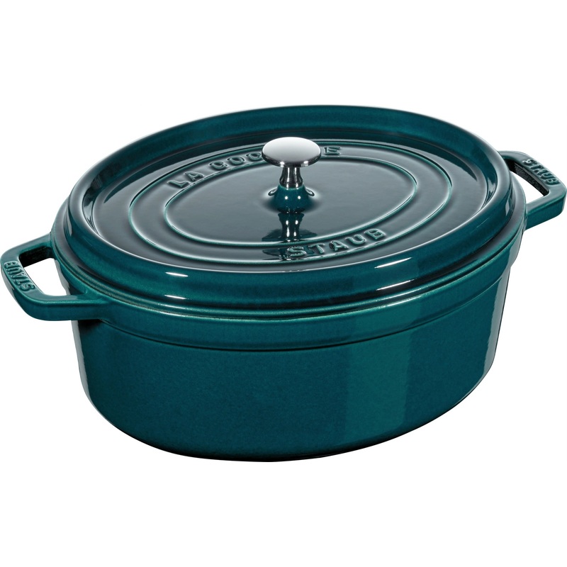 Staub Cocotte 37 cm, oval, La Mer, Gusseisen 8.0l 40511-491-0