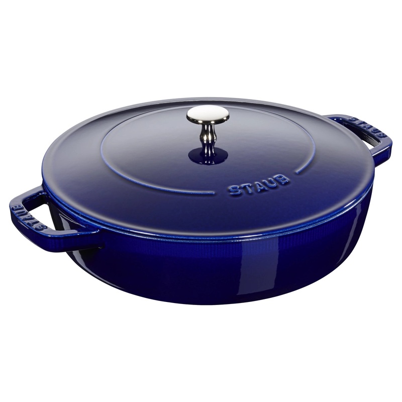 Staub Schmorpfanne Chistera 28 cm, Dunkelblau, Gusseisen 40511-476-0