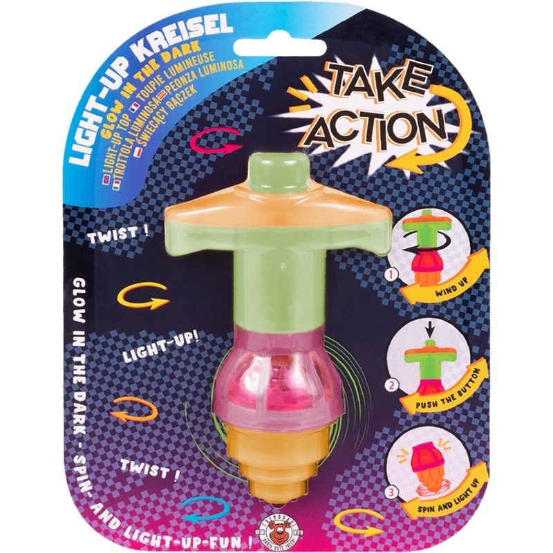 Trendhaus Spielzeug TAKE ACTION Light-Up Kreisel Glow in the Dark