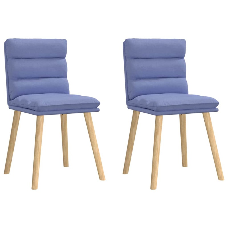 Chaises  manger lot de 2 bleu jean tissu