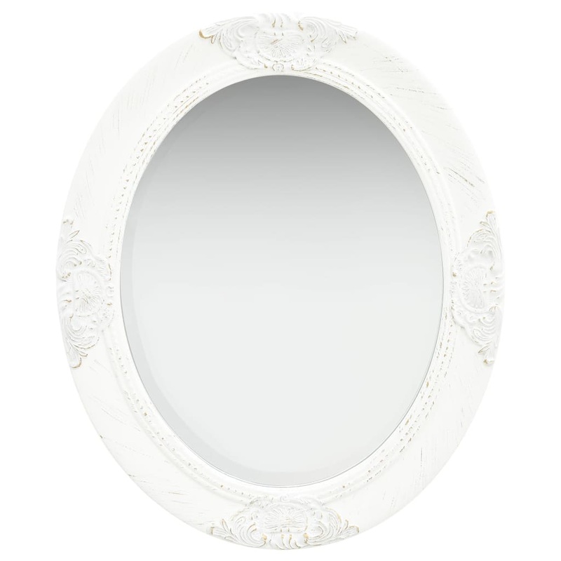 Miroir mural style baroque 50x60 cm Blanc