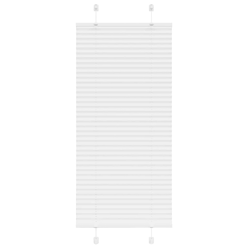 Store pliss blanc 65x100 cm largeur du tissu 64,4 cm polyester