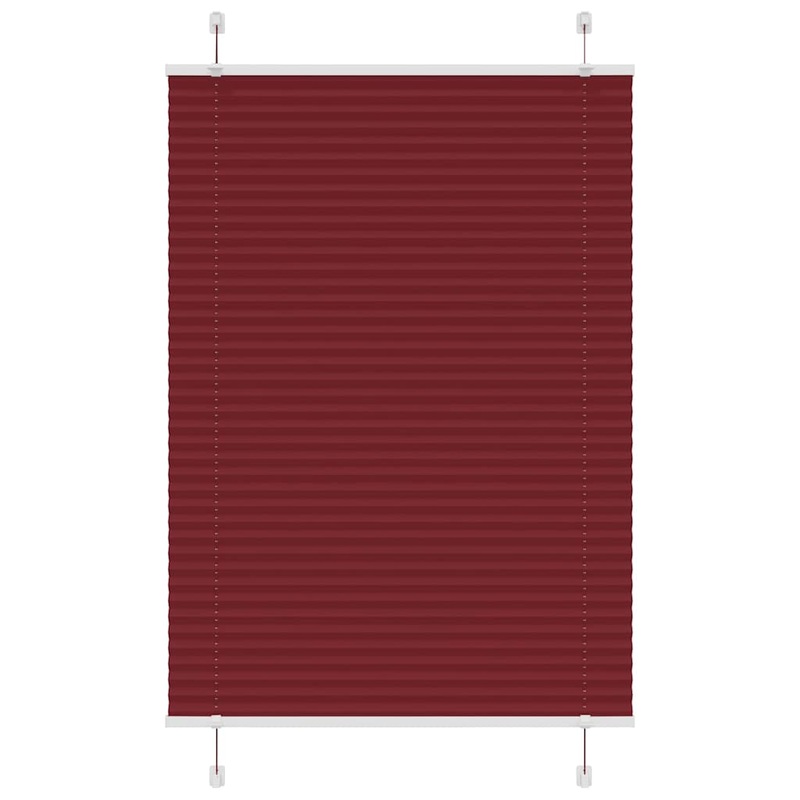 Store pliss rouge bordeaux 90x150 cm largeur du tissu 89,4 cm