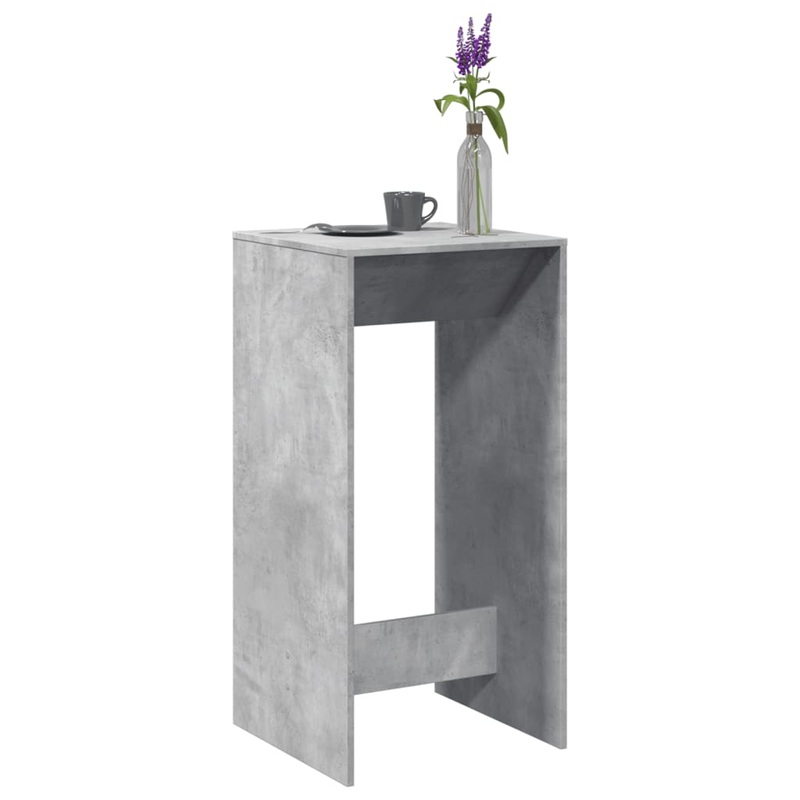 Table de bar gris bton 51x50x103,5 cm bois d'ingnierie