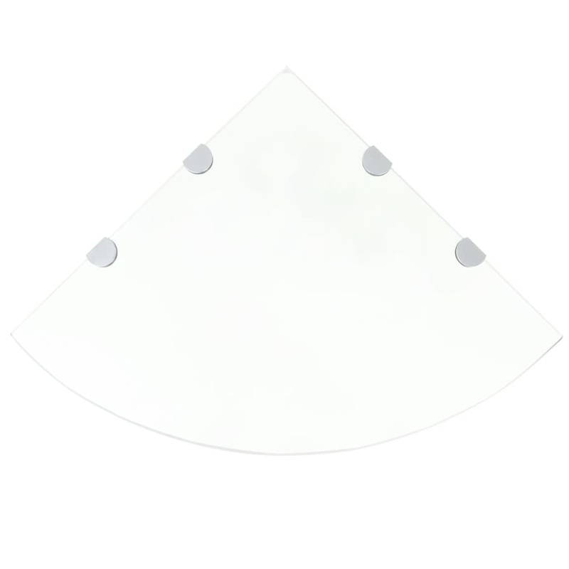 tagres d'angle 2 pcs et supports Verre Transparent 45x45 cm